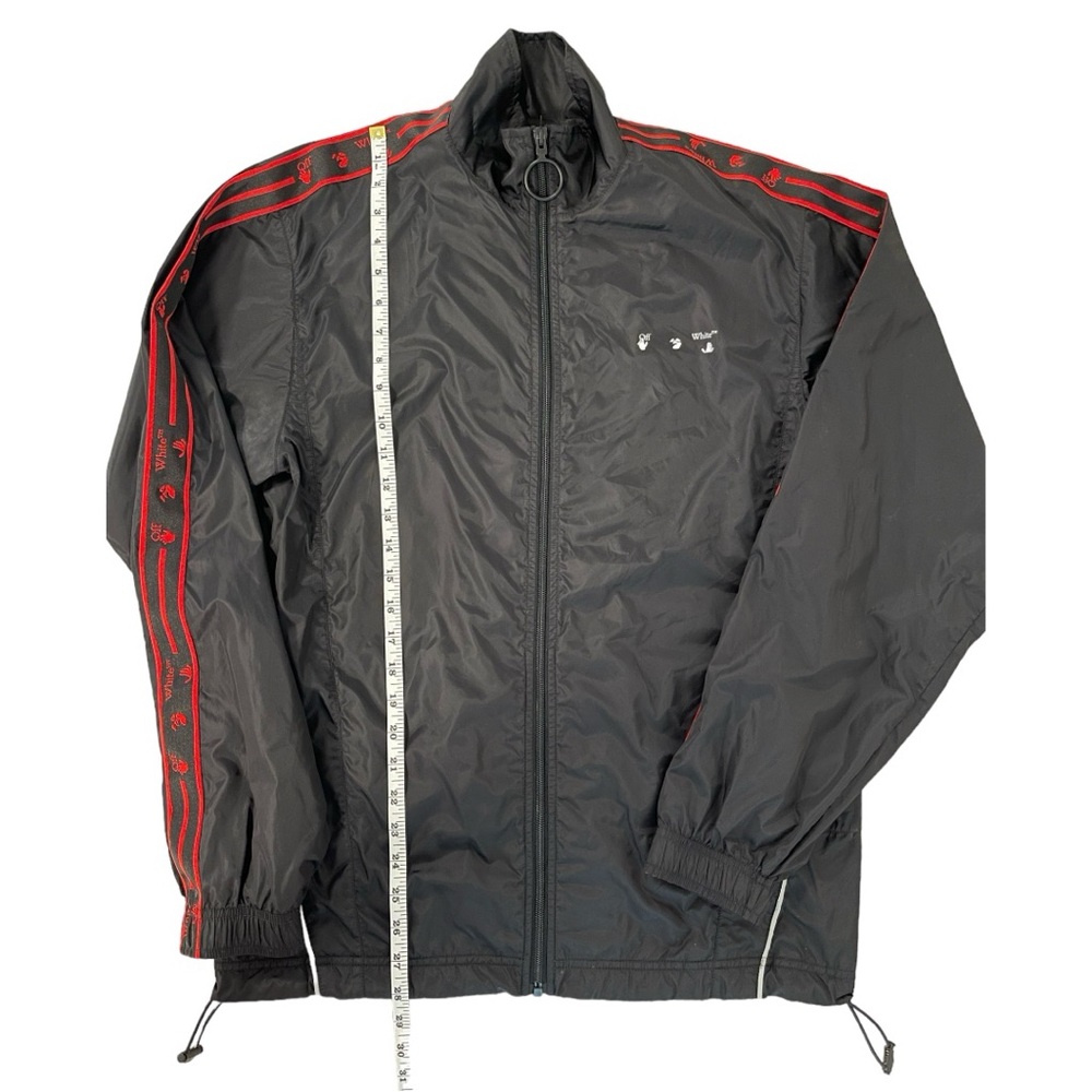 OFF WHITE C/o Virgil Abloh Black Nylon Stripe Track Top - Picture 7 of 13